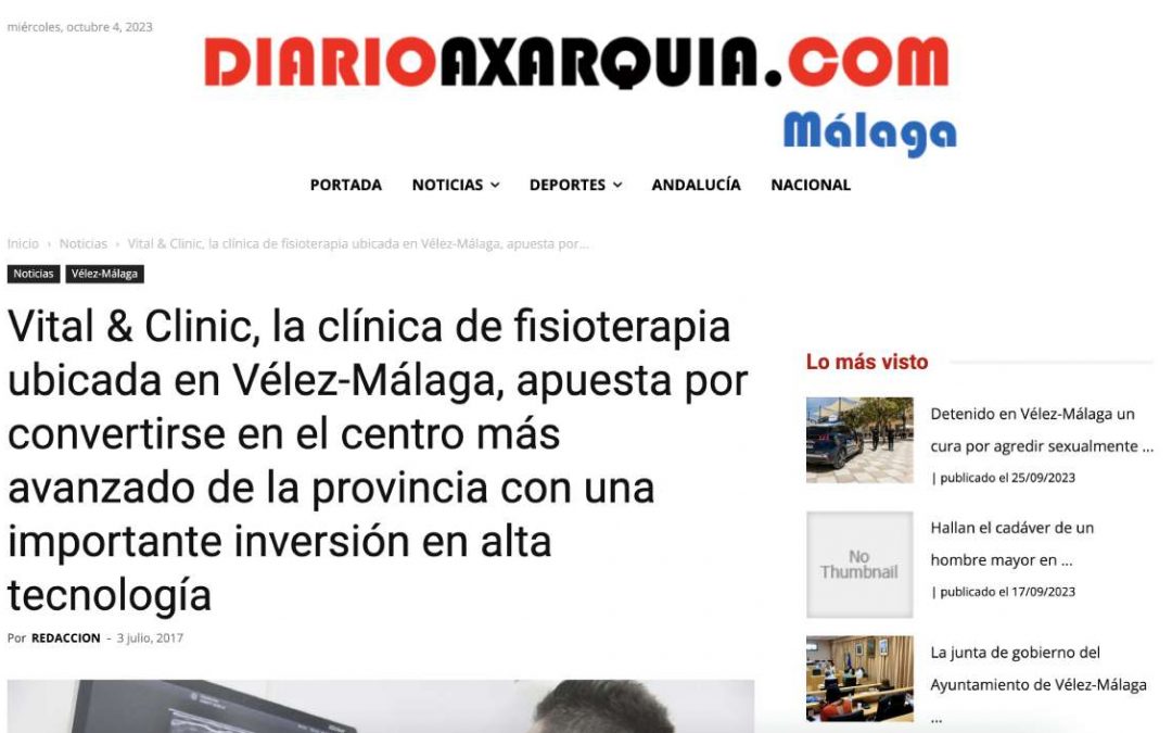 Diario Axarquía: Vital&Clinic, una importante inversión en alta tecnología