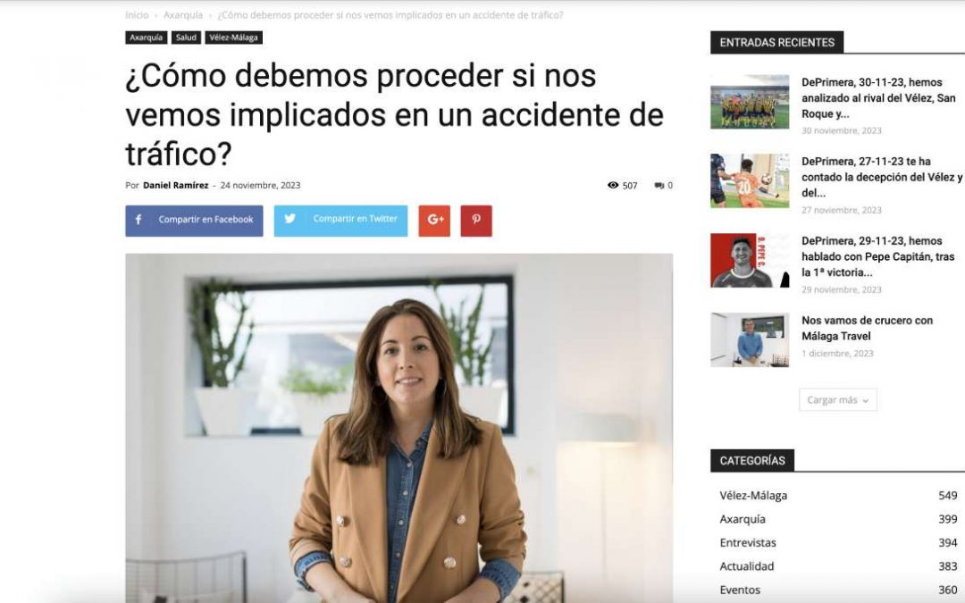 ¿Cómo proceder si estamos implicados en un accidente de tráfico?