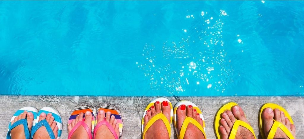 Chanclas en verano